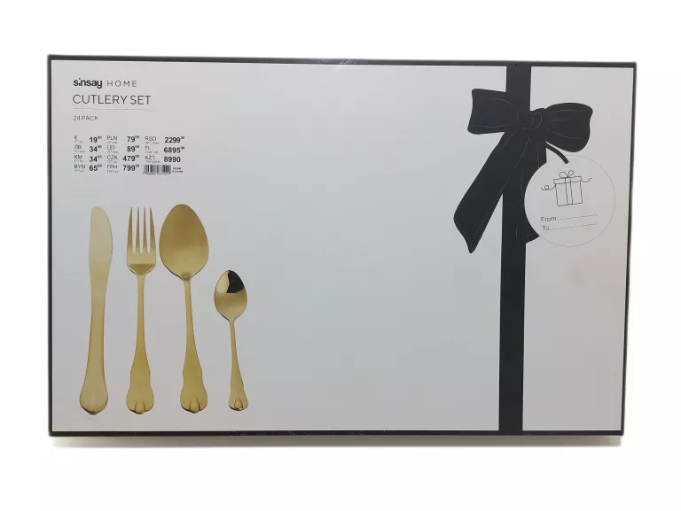KOMPLET 24 SZTUĆCÓW SINSAY CUTLERY SET, ZŁOTE!