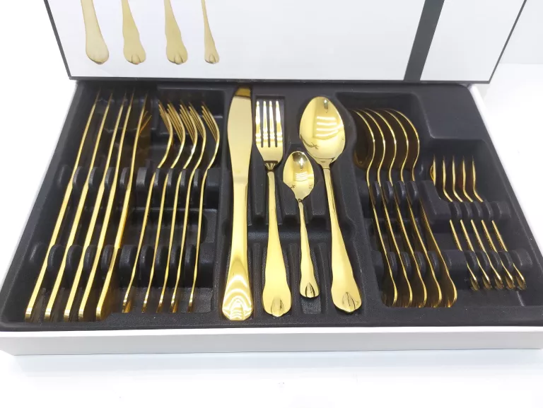 KOMPLET 24 SZTUĆCÓW SINSAY CUTLERY SET, ZŁOTE!