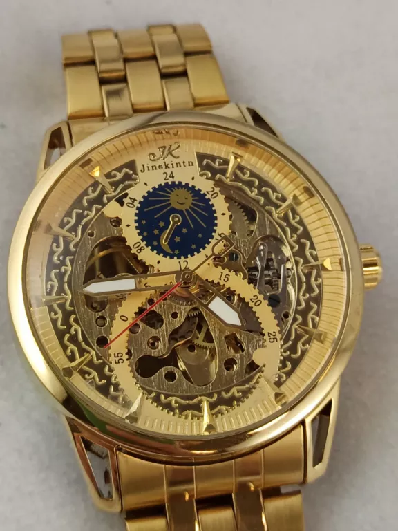 ZEGAREK AUTOMATYCZNY Z WIDOCZNYM MECHANIZMEM JINSKINTN 8182M