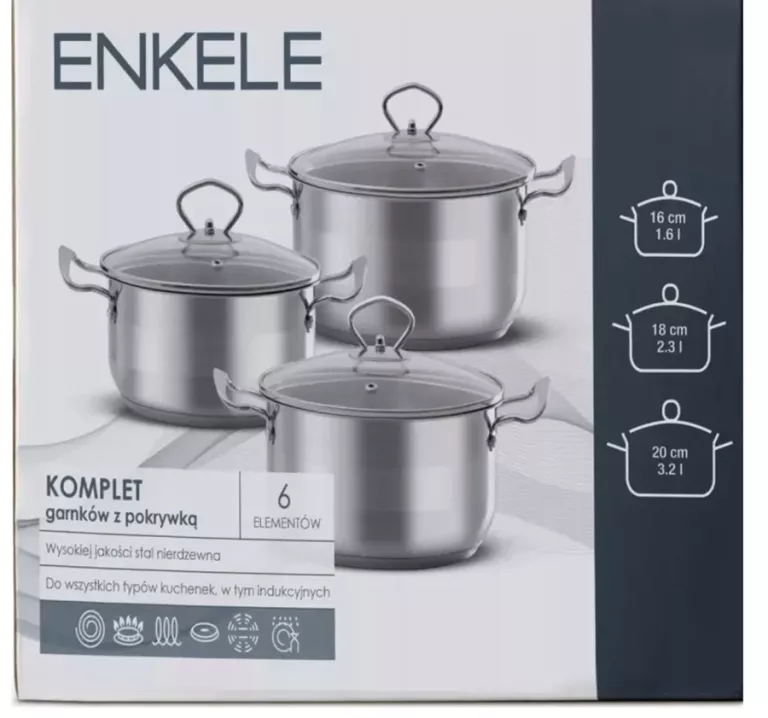 KOMPLET GARNKÓW 6 ELEMENTÓW ENKELE 5908283202096