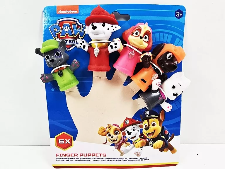 PACYNKI NA PALCE PSI PATROL - 5 SZT. (ROCKY, MARSHALL, SKYE, ZUMA, SWEETIE