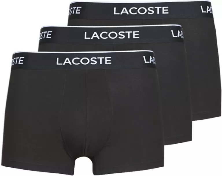 LACOSTE 3 PARY BOKSERKI MĘSKIE SPODENKI3 PAK 3 PACK 5H3389-00 CZARNE M