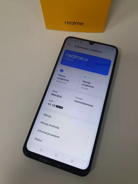 TELEFON REALME C51 4/128 GB DUAL SIM - KOMPLET