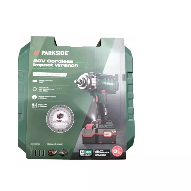 KLUCZ UDAROWY 20V PARKSIDE CORDLESS IMPACT WRENCH