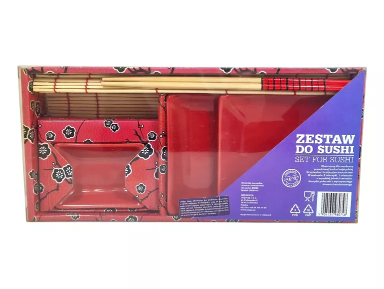 DAJAR ZESTAW DO SUSHI 308614-2 CZERWONY