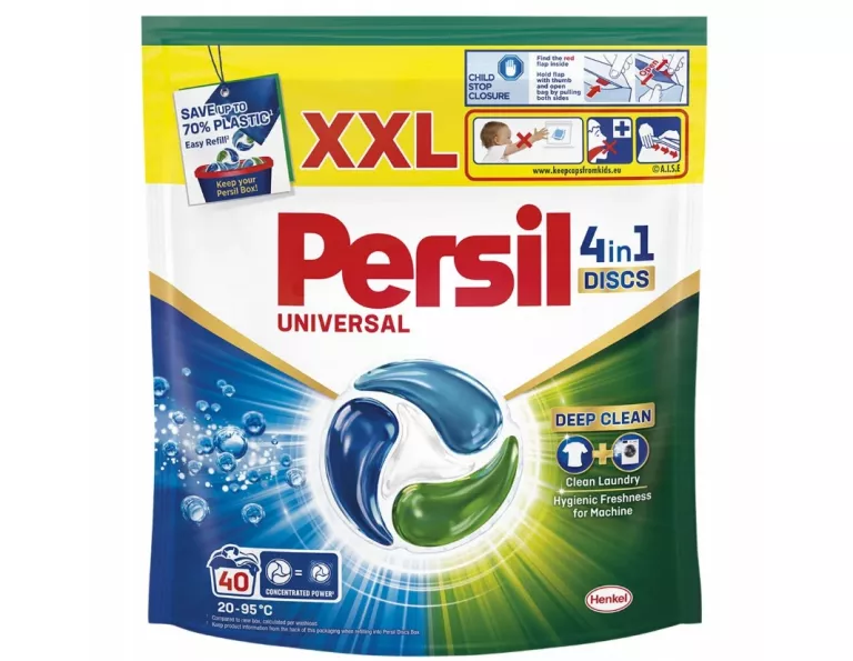 KAPSUŁKI DO PRANIA PERSIL DISCS 4 IN 1 UNIVERSAL - 40 SZT. 9000101801255
