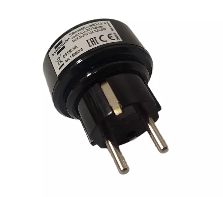 ADAPTER PODRÓŻNY ANGIELSKA WTYCZKA PRZEJŚCIÓWKA UK NA PL BRENNENSTUHL