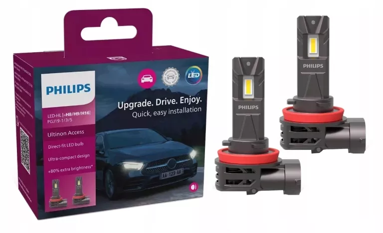 PHILIPS ŻARÓWKA LED H8 H9 H16 ULTINON ACCESS 2 SZT.