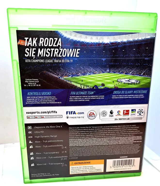 GRA XBOX ONE FIFA 19 EKSTRALIGA STAN PŁYTY 5/5 PL 5030945121923