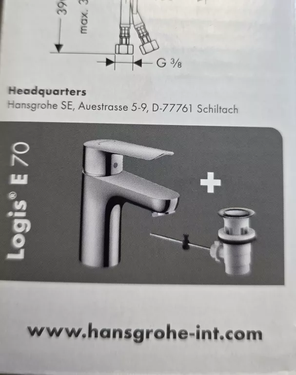 BATERIA UMYWALKOWA HANSGROHE LOGIS E70 71160000