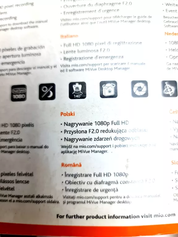 WIDEOREJESTRATOR MIO MIVUE 508