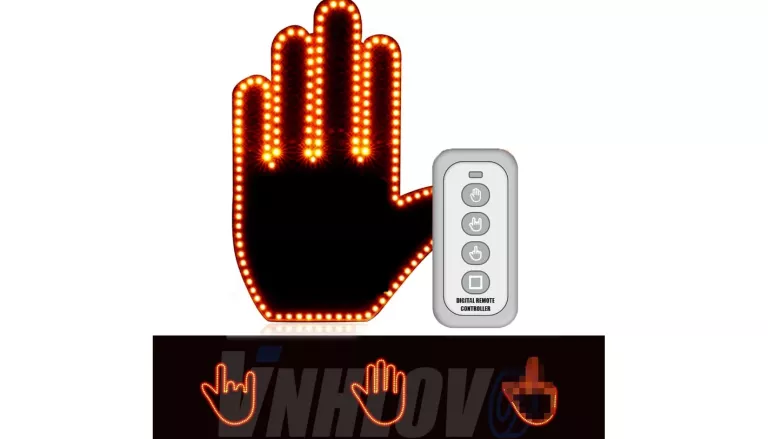 RĘKA LED NA TYLNĄ SZYBĘ SAMOCHODU SYGNALIZATOR GESTÓW ŚRODKOWY PALEC KCIUK