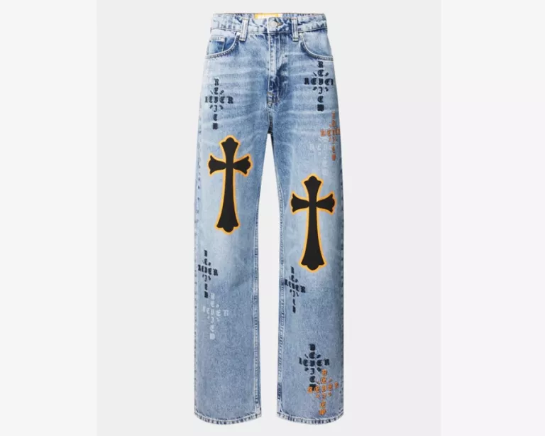 REVIEW JEANSY O KROJU BAGGY FIT Z NADRUKIEM CRUCIFIX R.30