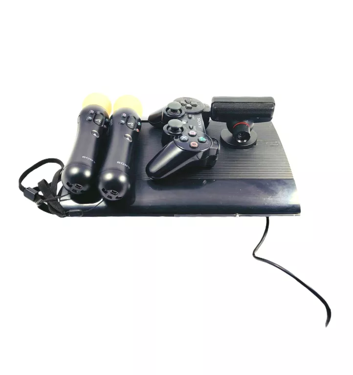 KONSOLA PS3 SLIM 500GB+PAD+KAMERKA+2MOVE+KABEL ZASILANIA