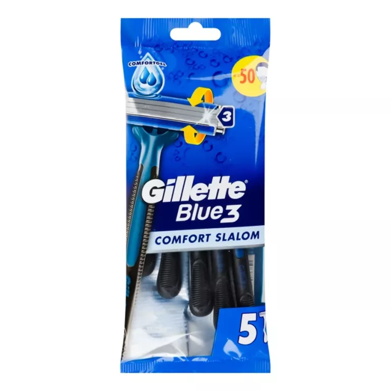 GILLETTE MASZYNKA JEDNORAZOWA BLUE 3 COMFORT SLALOM ZESTAW 5 SZTUK