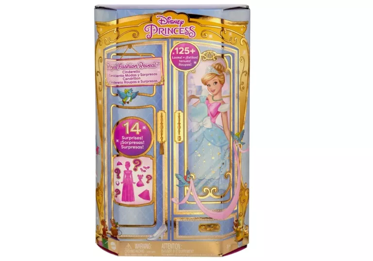 MATTEL DISNEY PRINCESS KOPCISZEK PRINCESS NIESPODZIANKA REVEAL SZAFA