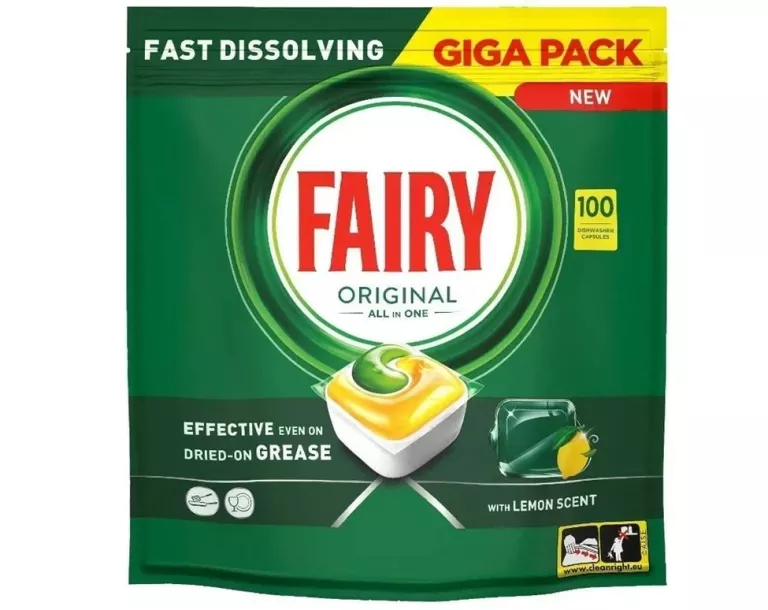 KAPSUŁKI DO ZMYWARKI FAIRY ORIGINAL ALL IN ONE LEMON GIGA PACK 100 SZTUK