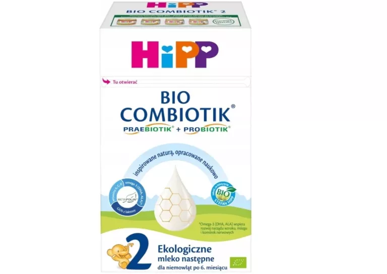 HIPP 2 BIO COMBIOTIK EKOLOGICZNE MLEKO DLA NIEMOWLĄT PO 6. MIESIĄCU 550 G