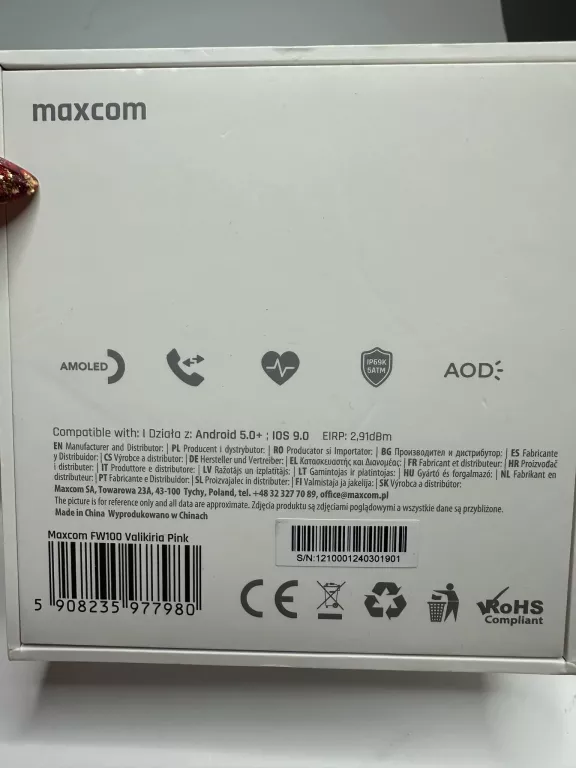 SMARTWATCH MAXCOM FW100 VALKIRIA PINK IDEALNY STAN!