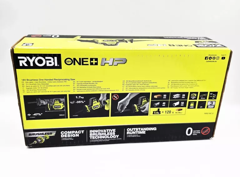 AKUMULATOROWA PIŁA SZABLASTA RYOBI ONE+ HP / RRS18C-0 / 18 V