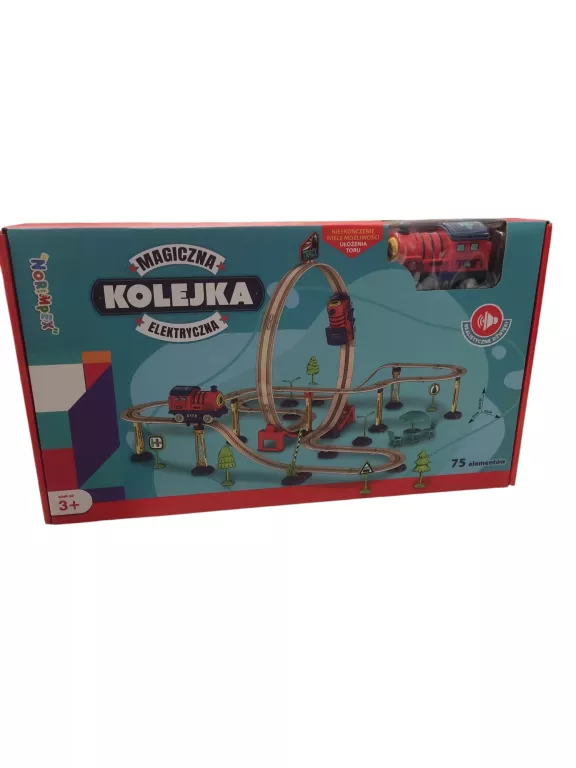 KOLEJKA MAGNETYCZNA Z PĘTLĄ NA TORZE