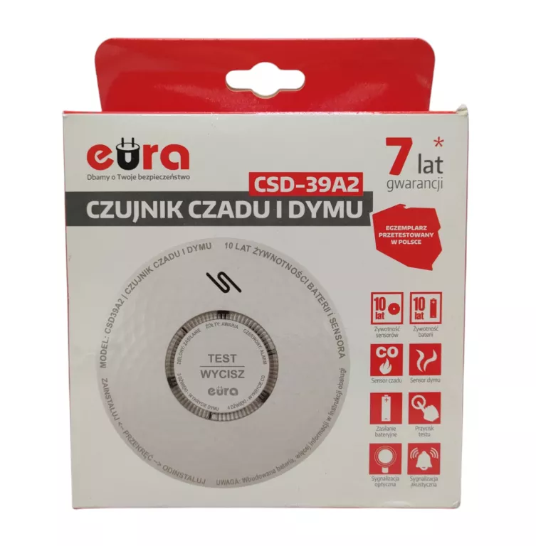 EURA CZUJNIK CZADU I DYMU EURA CSD-39A2