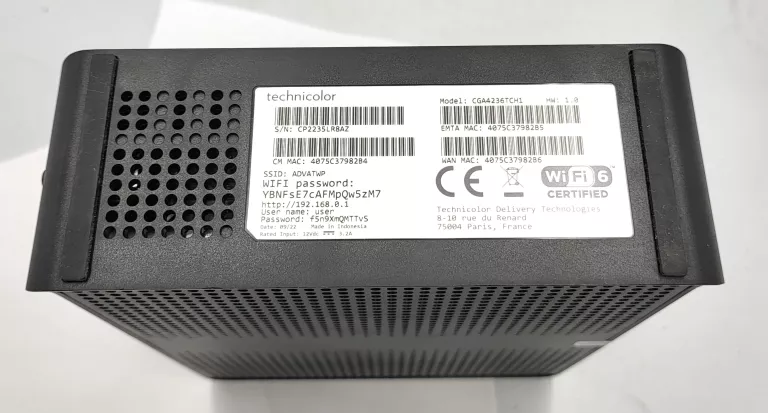 ROUTER TECHNICOLOR CGA 4236
