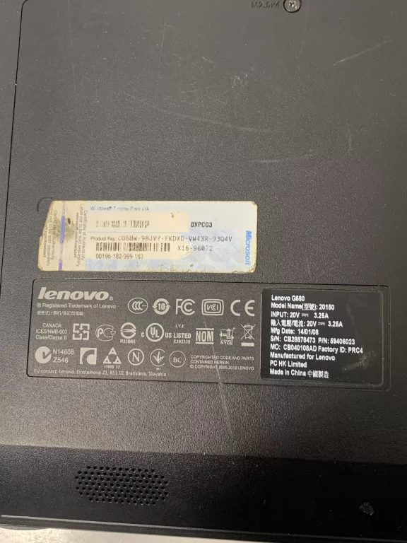 LAPTOP LENOVO G580