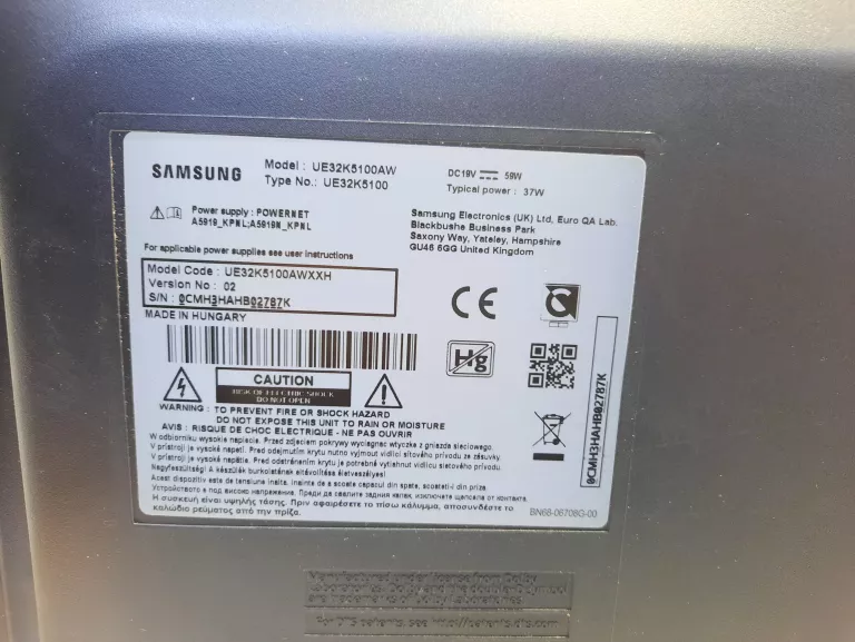 TELEWIZOR SAMSUNG UE32K5100AW
