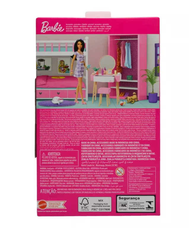 STYLOWE MEBLE BARBIE - TOALETKA HJV32 ZESTAW MEBLI