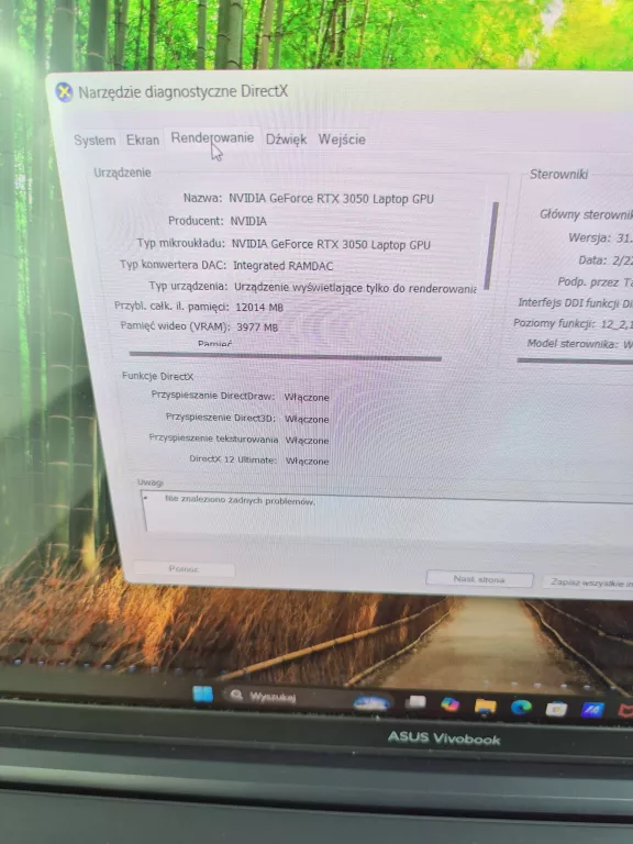 LAPTOP ASUS VIVOBOOK PRO 15 OLED K3500P I5 16/512GB RTX3050