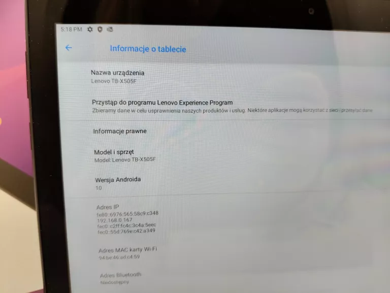 TABLET LENOVO TAB M10 32GB KOMPLET