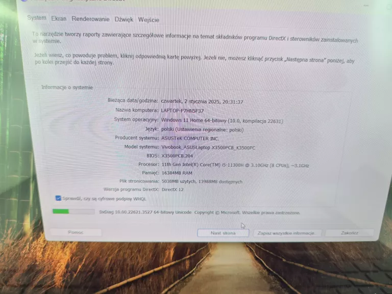 LAPTOP ASUS VIVOBOOK PRO 15 OLED K3500P I5 16/512GB RTX3050