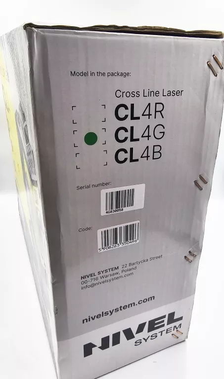 LASER KRZYŻOWY NIVEL SYSTEM CL4G + STATYW TRÓJNÓG NIVEL SJJ-M1 [241022003]