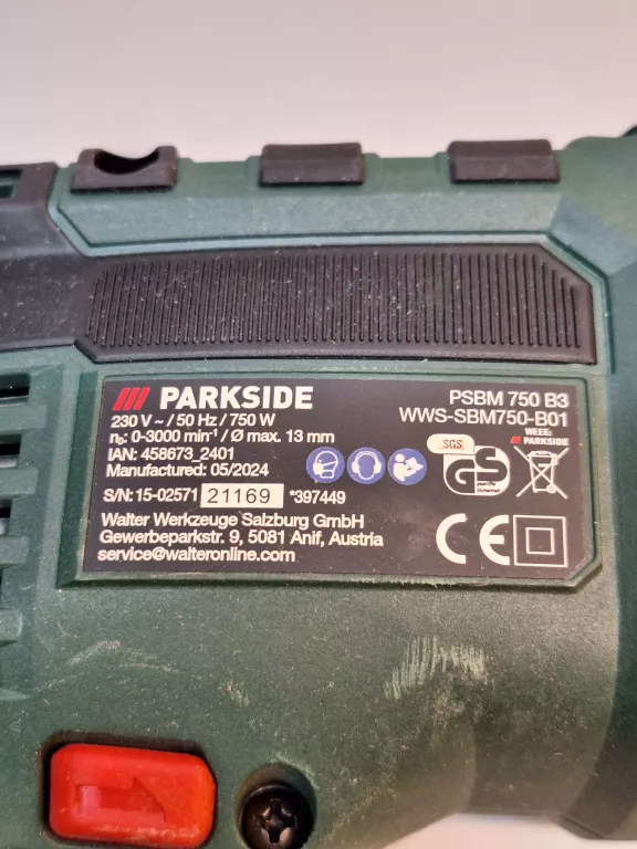 WIERTARKA PARKSIDE PSBM 750 B3