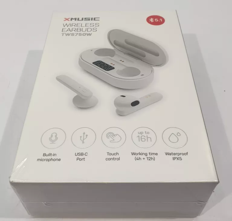SŁUCHAWKI DOUSZNE XMUSIC TWS750W BIAŁY