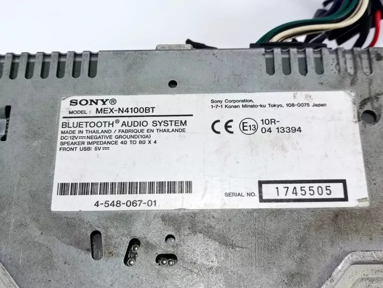 RADIO SAMOCHODOWE SONY MEX-N4100BT