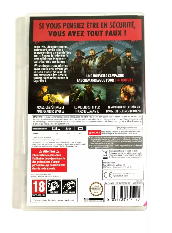 GRA NINTENDO SWITCH ZOMBIE ARMY DEAD WAR 4