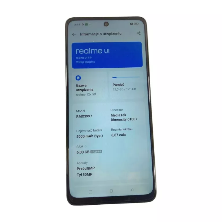 TELEFON REALME 12X 5G 6 GB / 128 GB ZIELONY