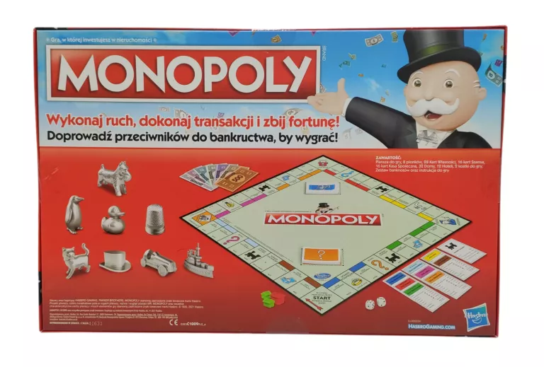 ORYGINALNA GRA MONOPOLY CLASSIC POLSKA HASBRO NEW
