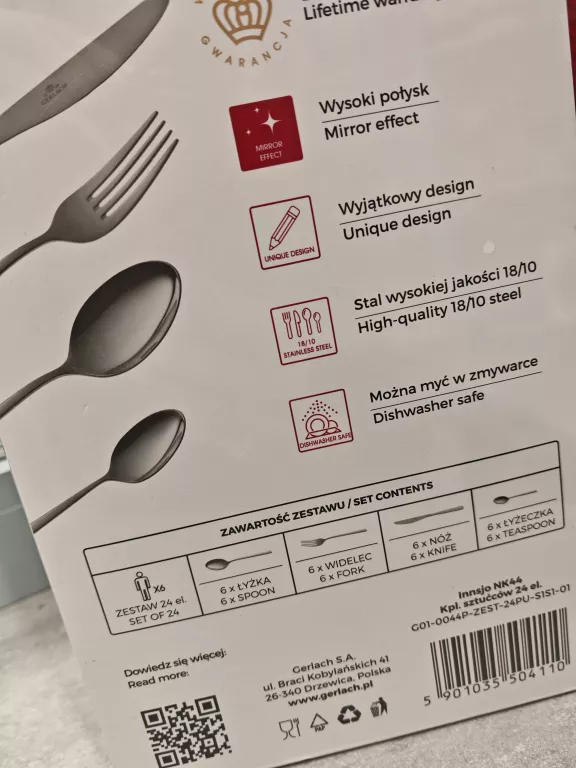 ZESTAW SZTUĆCÓW GERLACH INNSJO 24 ELEMENTY