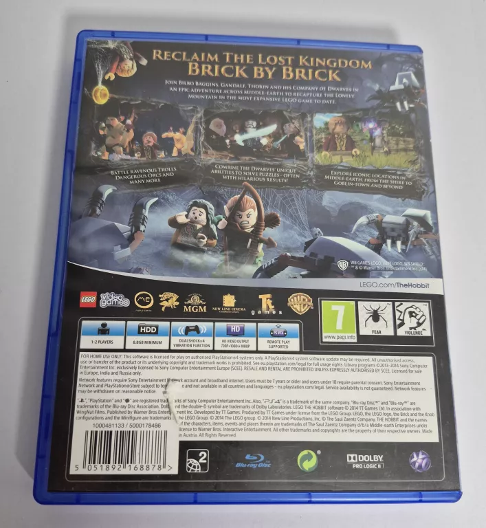 GRA LEGO THE HOBBIT PS4
