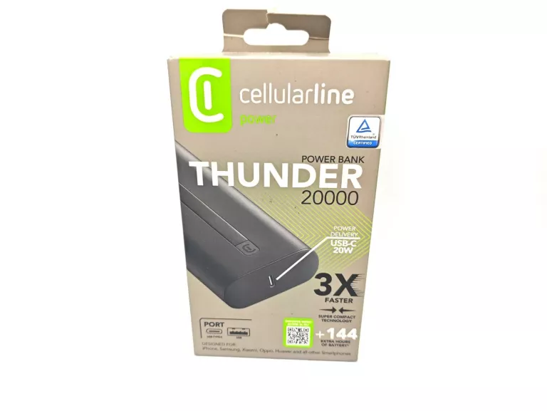 POWERBANK CELLULARLINE THUNDER 20000 MAH KPL