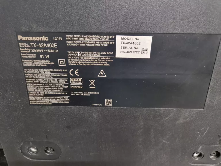 TELEWIZOR PANASONIC TX-42A400E