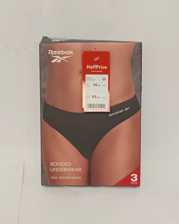 MAJTKI FIGI DAMSKIE BRĄZOWE REEBOK 3PAK ROZMIAR M