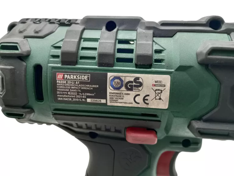 KLUCZ UDAROWY PARKSIDE PASSK 20-LI A1 20 V ZESTAW
