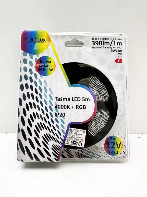TAŚMA PASEK LED 12V 5M RGB RGBW DO POKOJU POD ŁÓŻKO NA BIURKO 590150831931