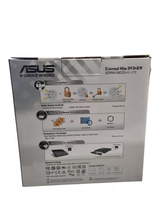 NAGRYWARKA ASUS EXTERNAL SLIM DVD-RW SDRW-08D2S-U LITE