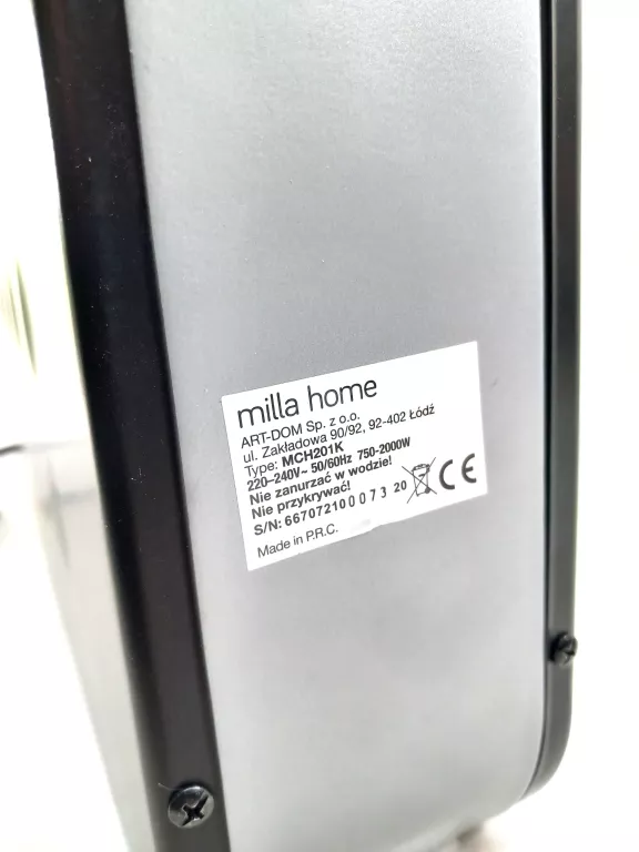 GRZEJNIK KONWEKTOROWY MILLA HOME MCH201K KPL