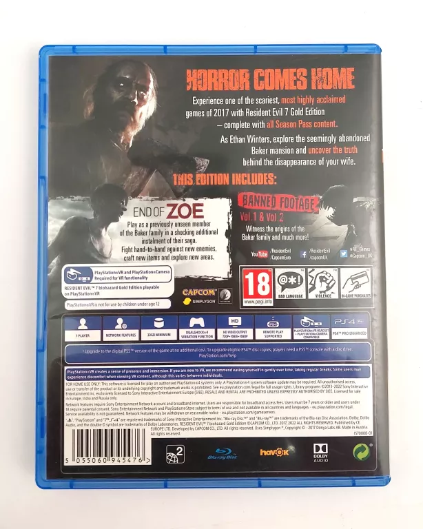 GRA PS4 RESIDENT EVIL VII BIOHAZARD